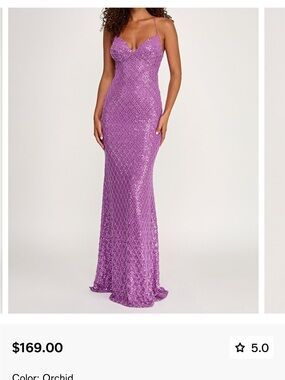Macy's Orchid Sequin Maxi Dress